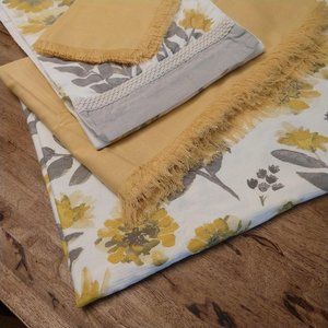 Yellow Tablecloths Runner and Napkins